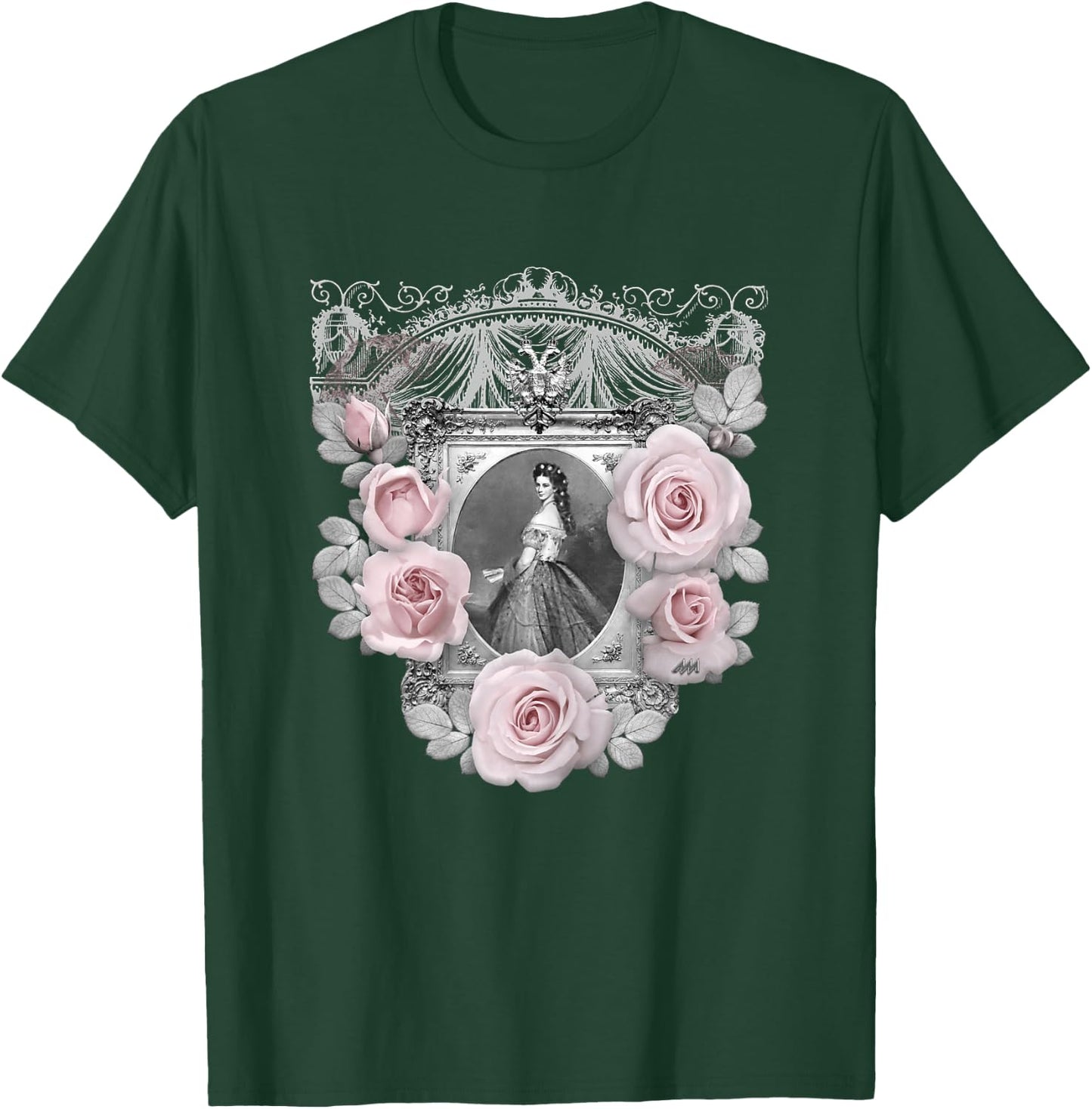 Empress Elisabeth of Austria/Sisi - with Roses in Pink T-Shirt - T-Shirt | Forest