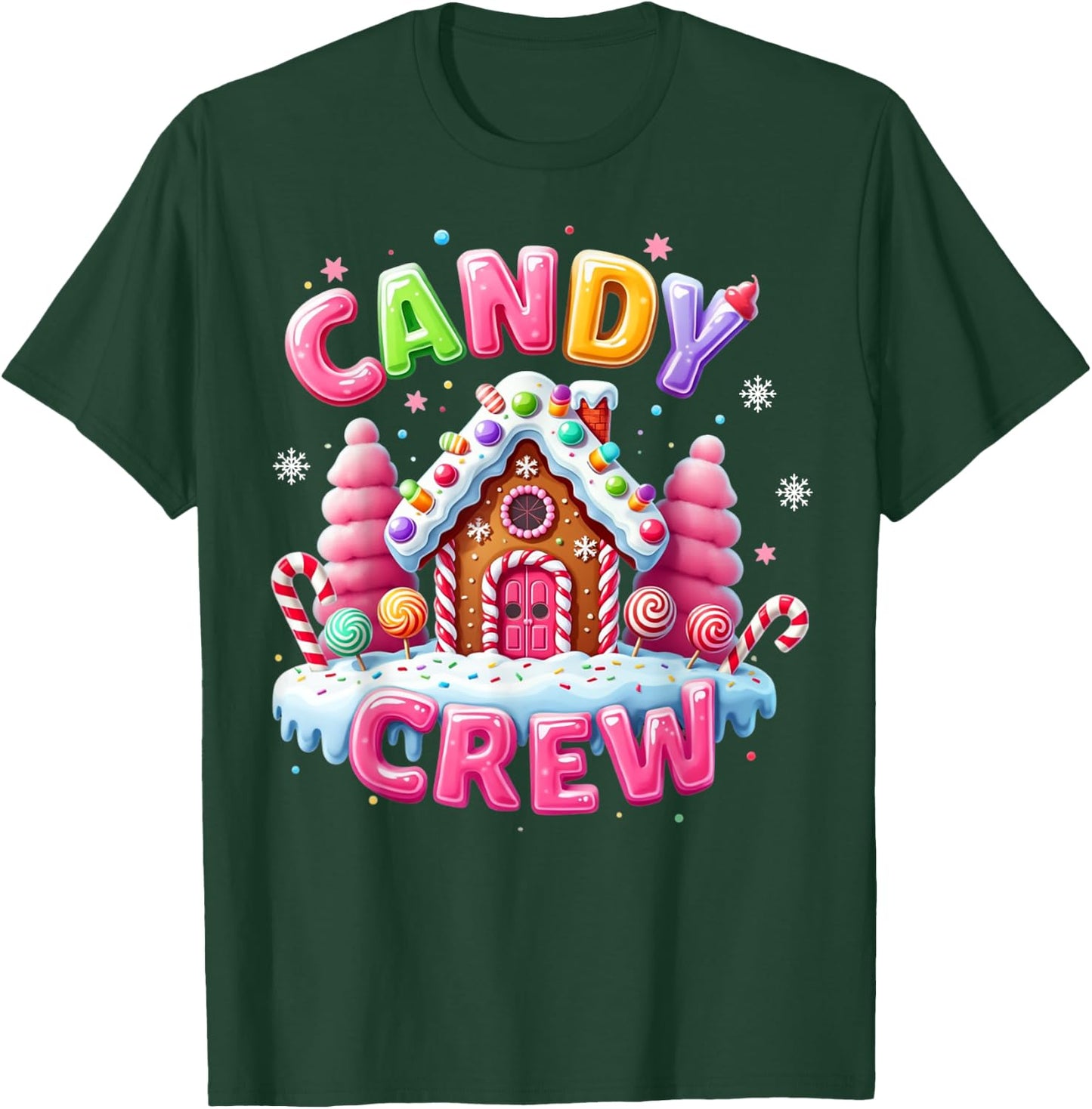 Candy Land Candy Crew Decorations Sweetie Candy Squad Xmas T-Shirt - T-Shirt | Forest
