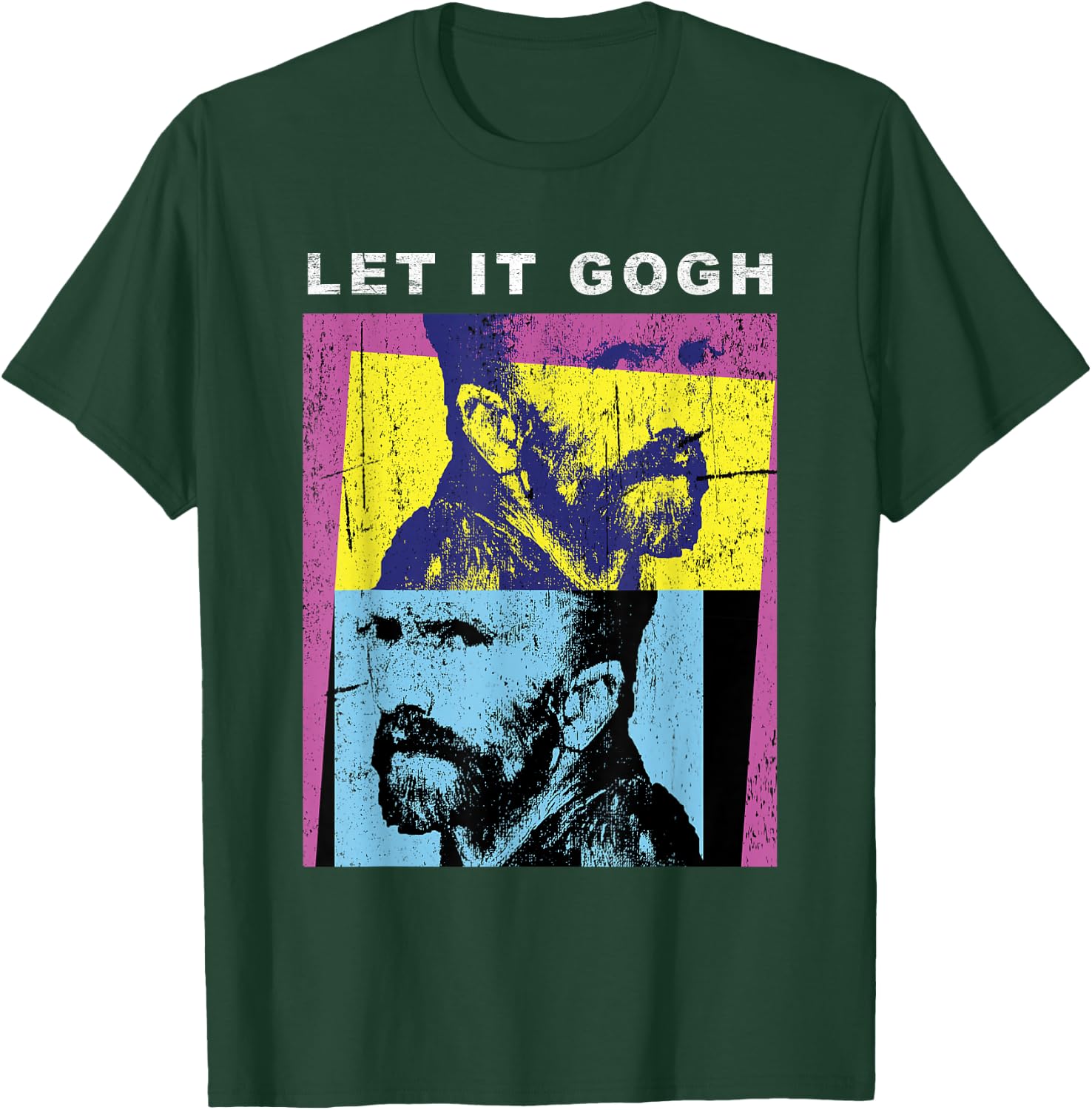 Let it Gogh Ästhetisches – Van Gogh Vintage Grafik T-Shirt - T-Shirt | Forest