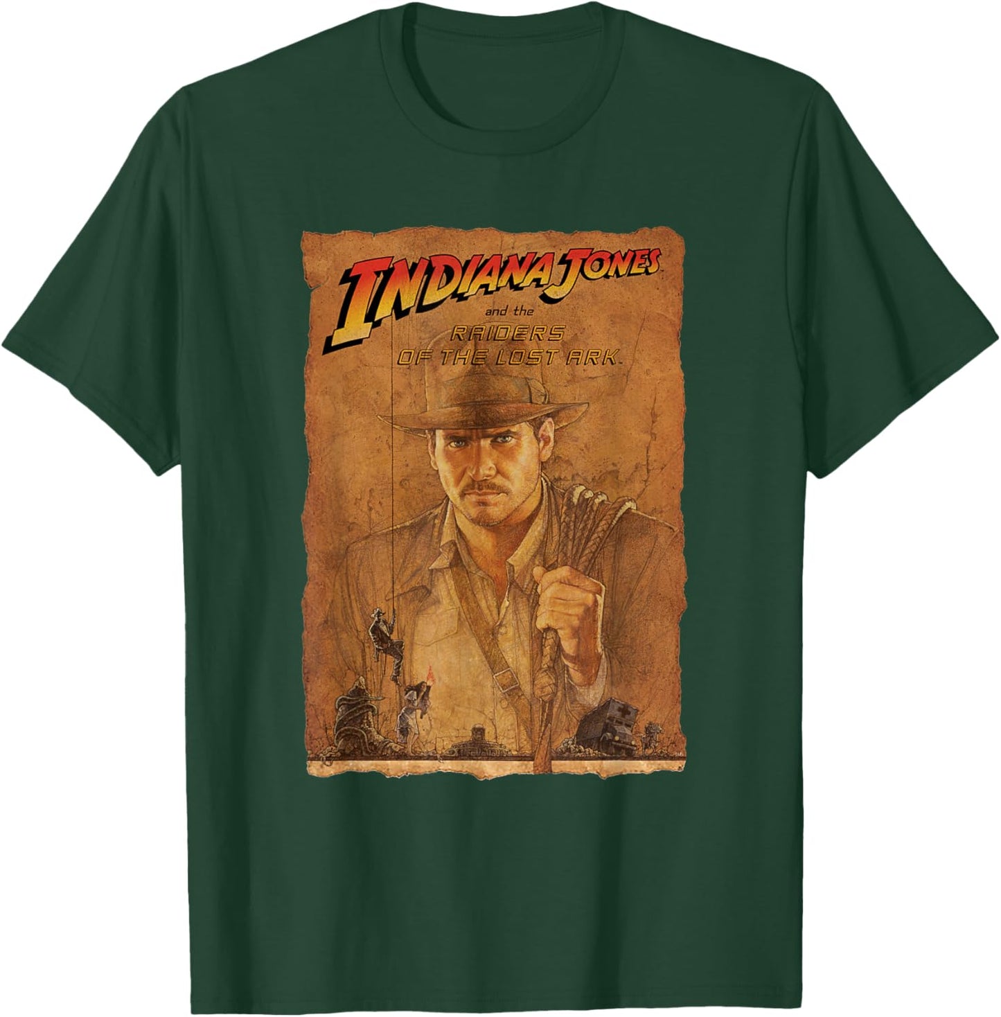 Lucasfilm Indiana Jones Raiders of the Lost Ark Poster Art , black T-Shirt - T-Shirt | Forest