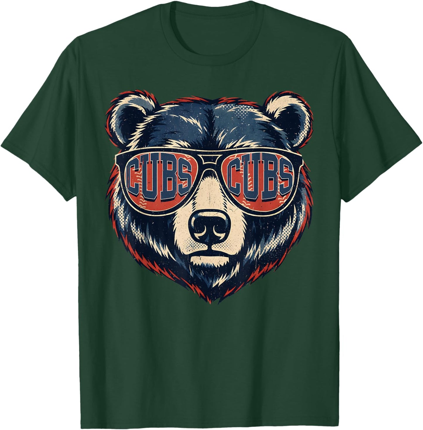 Cubs Wearing Sunglasses Vintage Design Women Kids T-Shirt - T-Shirt | Forest