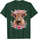 Cute Baby Highland Cow with Flowers Calf Animal Cow Women T-Shirt - T-Shirt | Forest