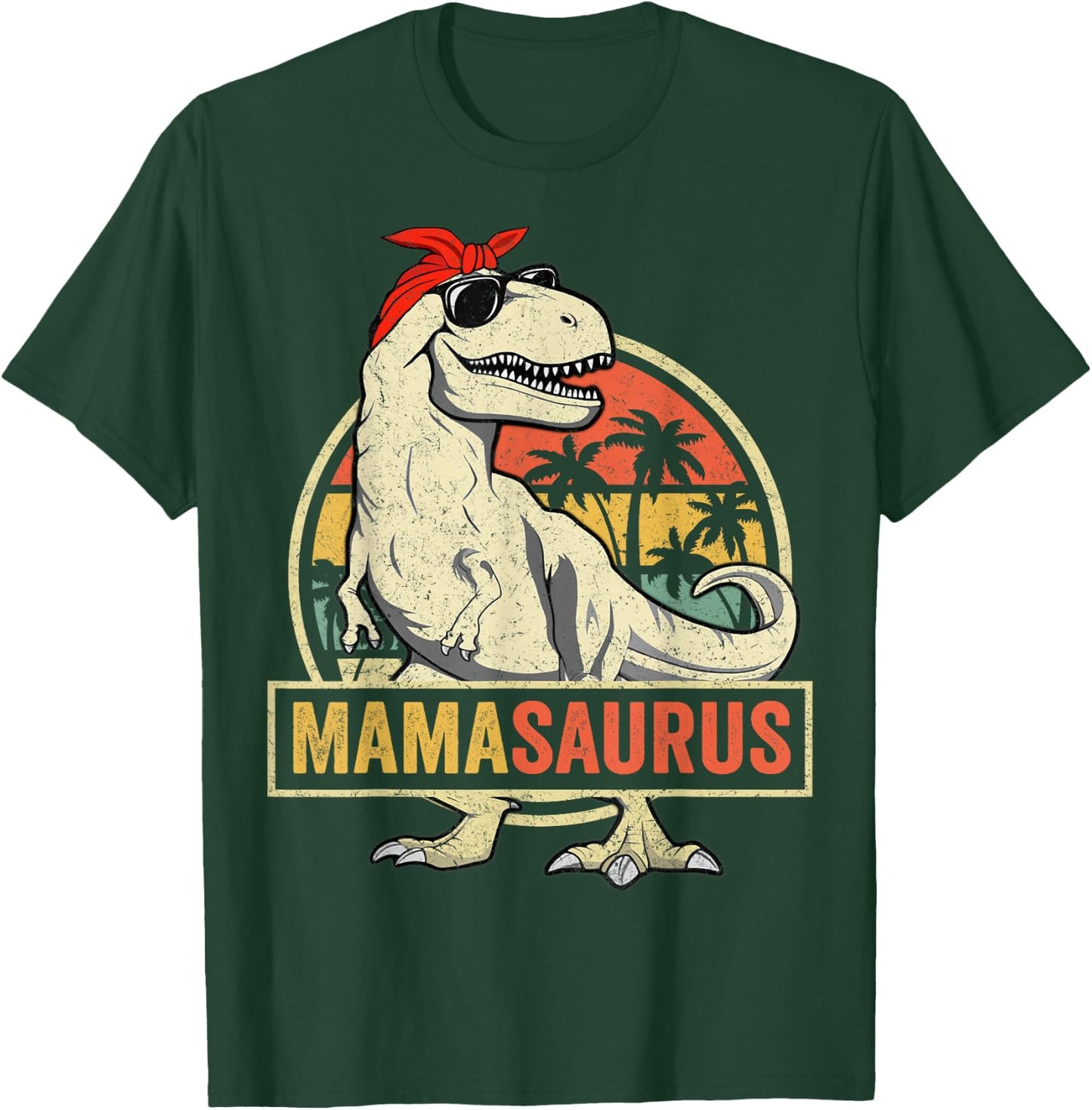 Mamasaurus T rex Dinosaur Funny Mama Saurus Family Matching T-Shirt - T-Shirt | Forest