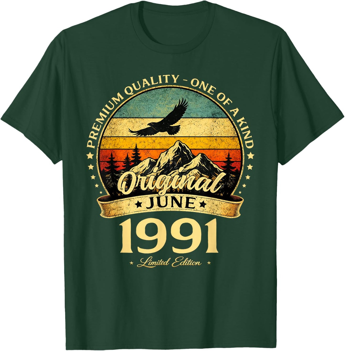 35 Ans Anniversaire Homme Cadeau Juin 1991 Vintage T-Shirt - T-Shirt | Forest