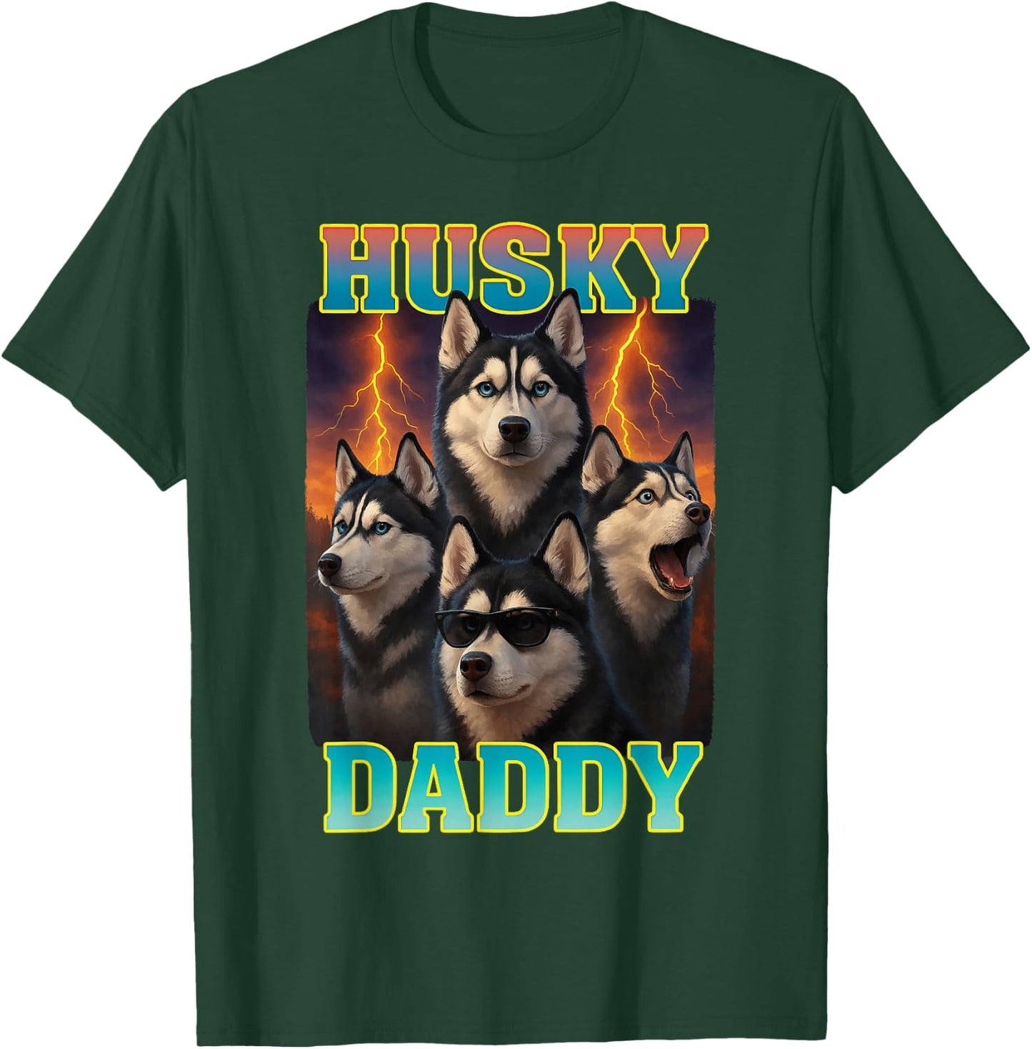Papa Husky T-Shirt - T-Shirt | Forest