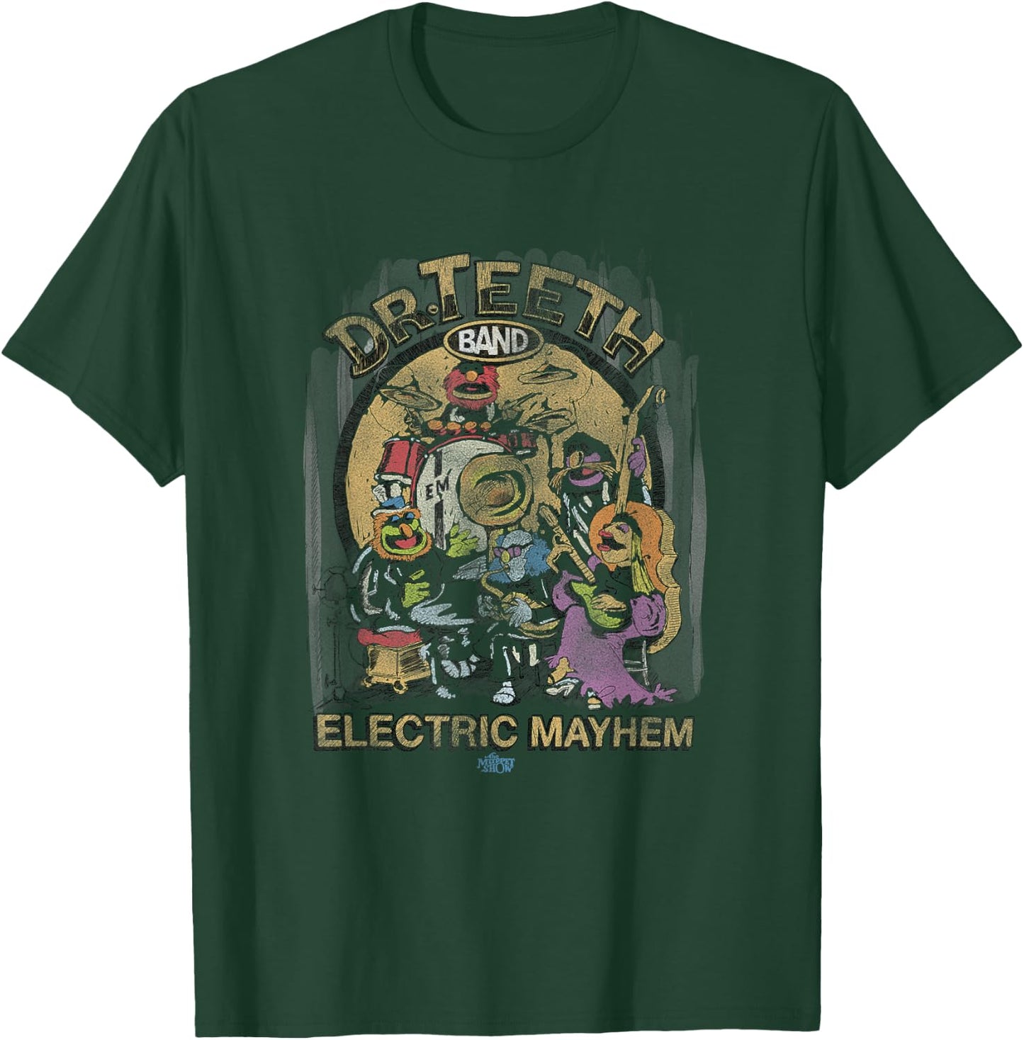 Disney The Muppets Show Dr. Teeth Electric Mayhem Distressed T-Shirt - T-Shirt | Forest