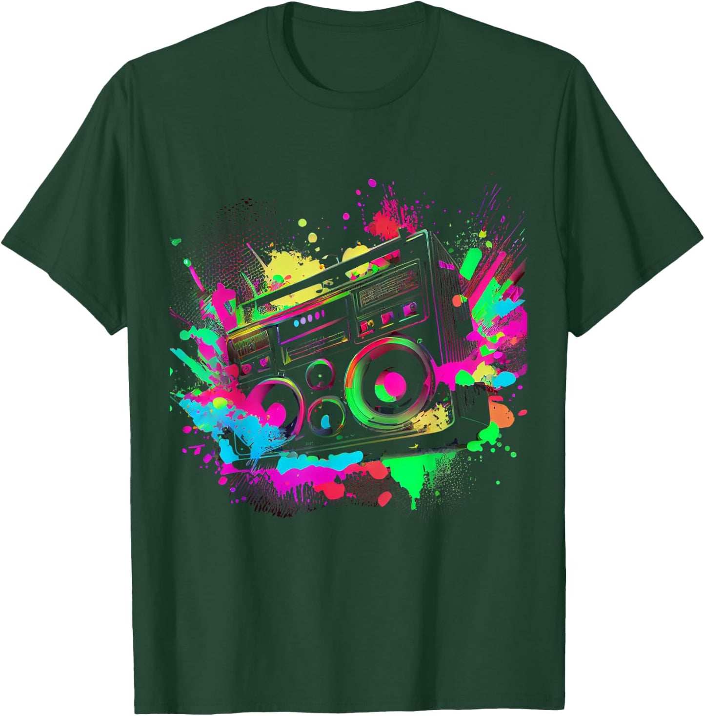 80s 90s Retro Party Fancy Dress Cassette , black T-Shirt - T-Shirt | Forest