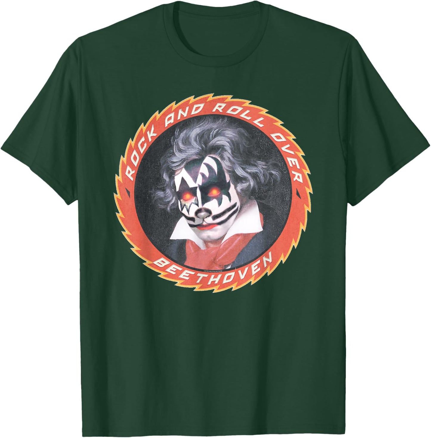 KISS Beethoven , Black, Small, -Adults, Short Sleeve, , Classic Fit, Cotton 65% Polyester 35% T-Shirt - T-Shirt | Forest