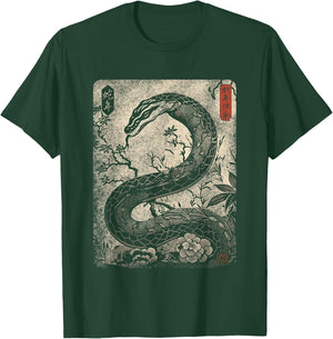 Vintage Distressed Year of the Snake 2025 Chinese New Year T-Shirt - T-Shirt | Forest