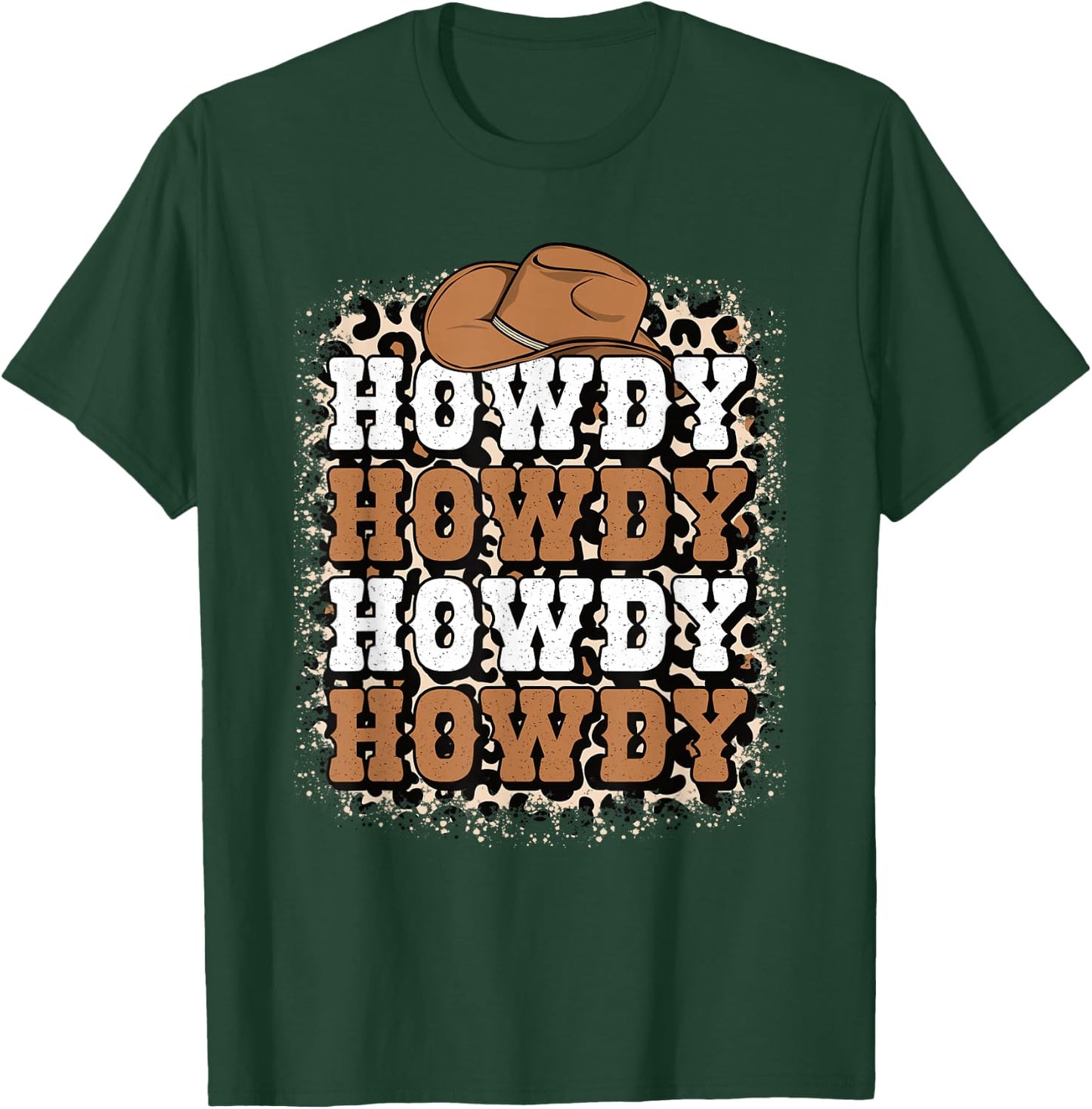 Howdy Western Country Cowgirl Cowboy Texas Rodeo T-Shirt - T-Shirt | Forest