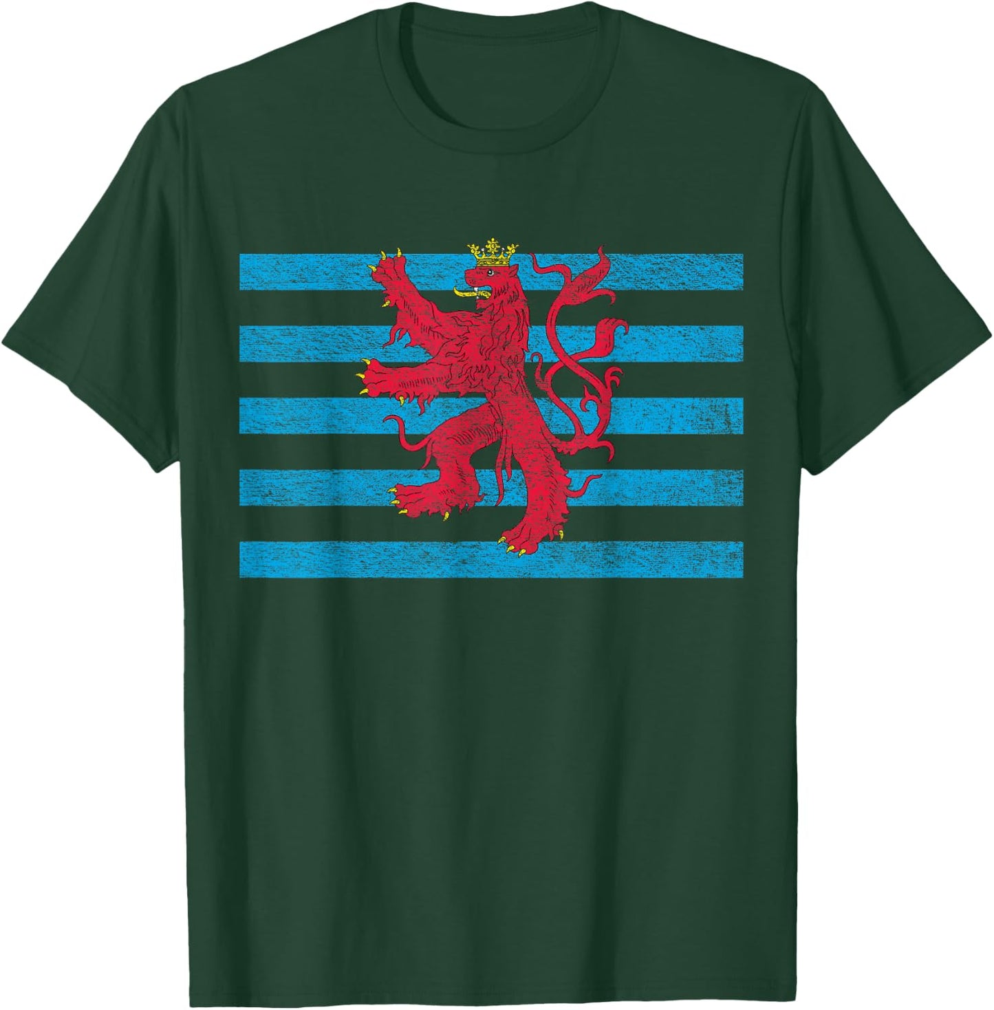 Luxembourg Flag Red Lion Ensign Version T-Shirt - T-Shirt | Forest