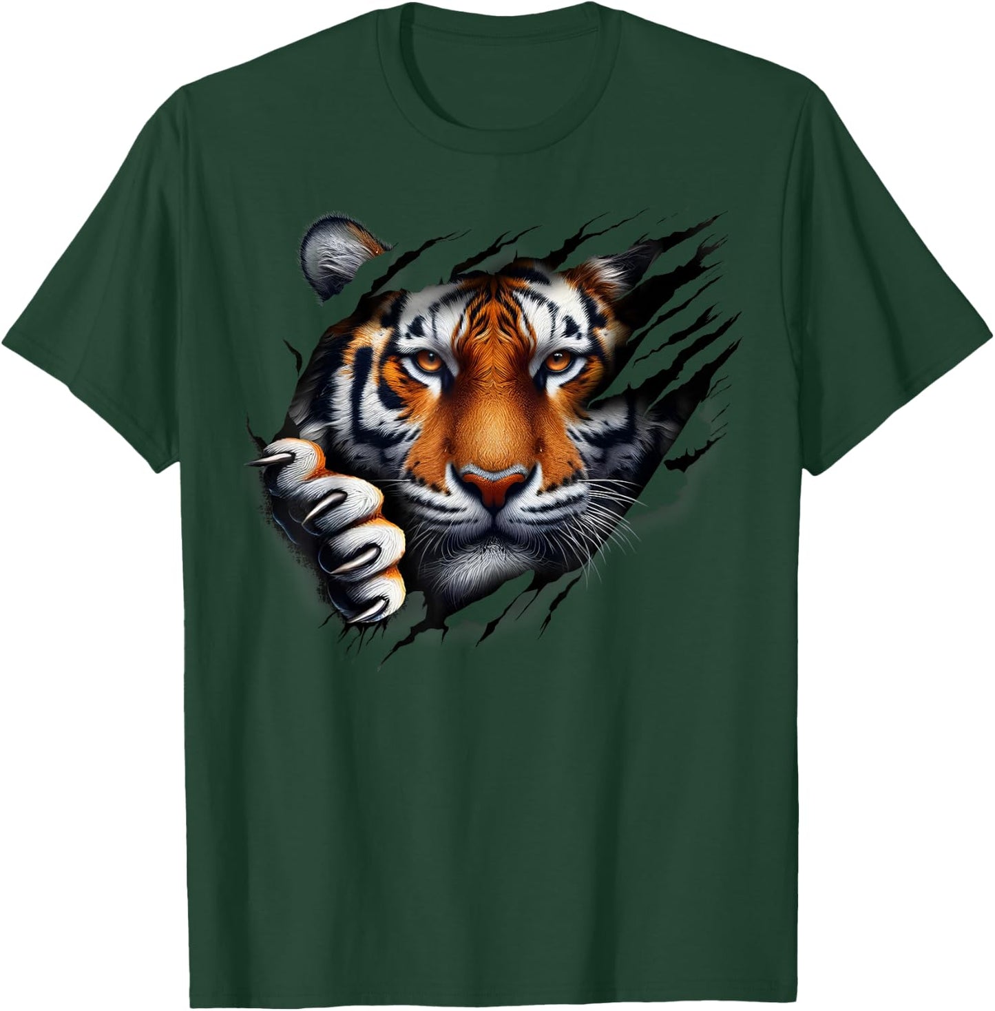 Retro Spirit Tiger Face shirt design Football Tiger Fan T-Shirt - T-Shirt | Forest