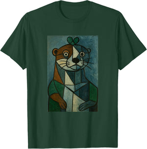Art - Picasso Otter T-Shirt - T-Shirt | Forest