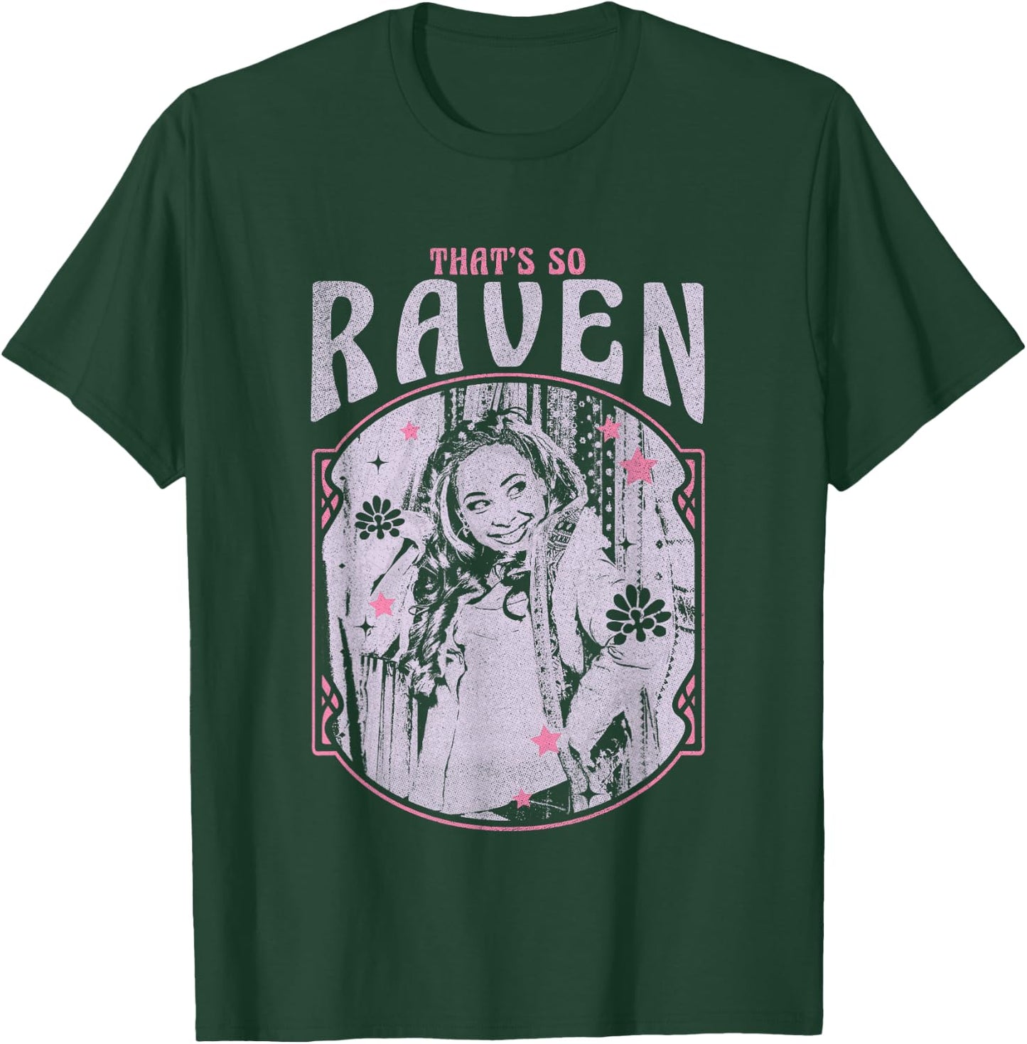 Disney That's So Raven Distressed Black & White Portrait T-Shirt - T-Shirt | Forest