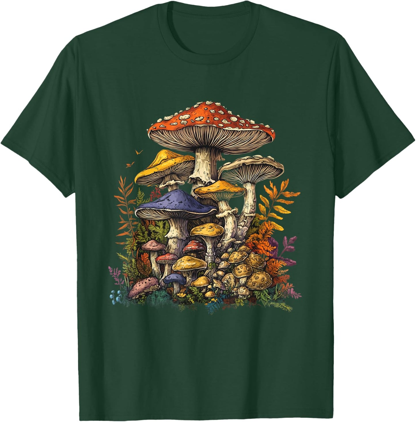 Mushroom Motif for Mushroom Lovers Mushroom Lovers Mushroom Colle, black T-Shirt - T-Shirt | Forest