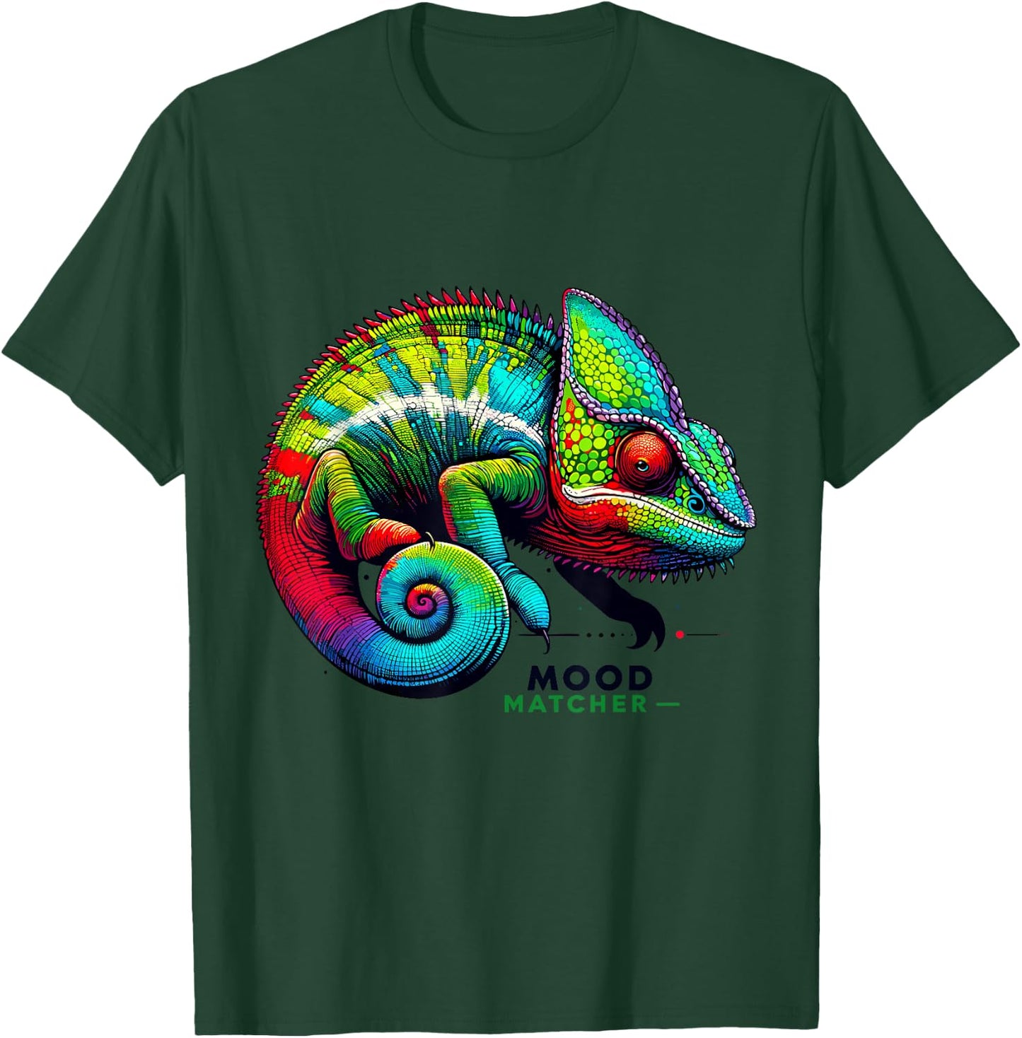 Chameleon Mood Matcher Colorful Reptile Camouflage T-Shirt - T-Shirt | Forest