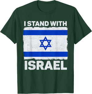 I Stand With Israel Israel Flagge Patriotisches Israel T-Shirt - T-Shirt | Forest