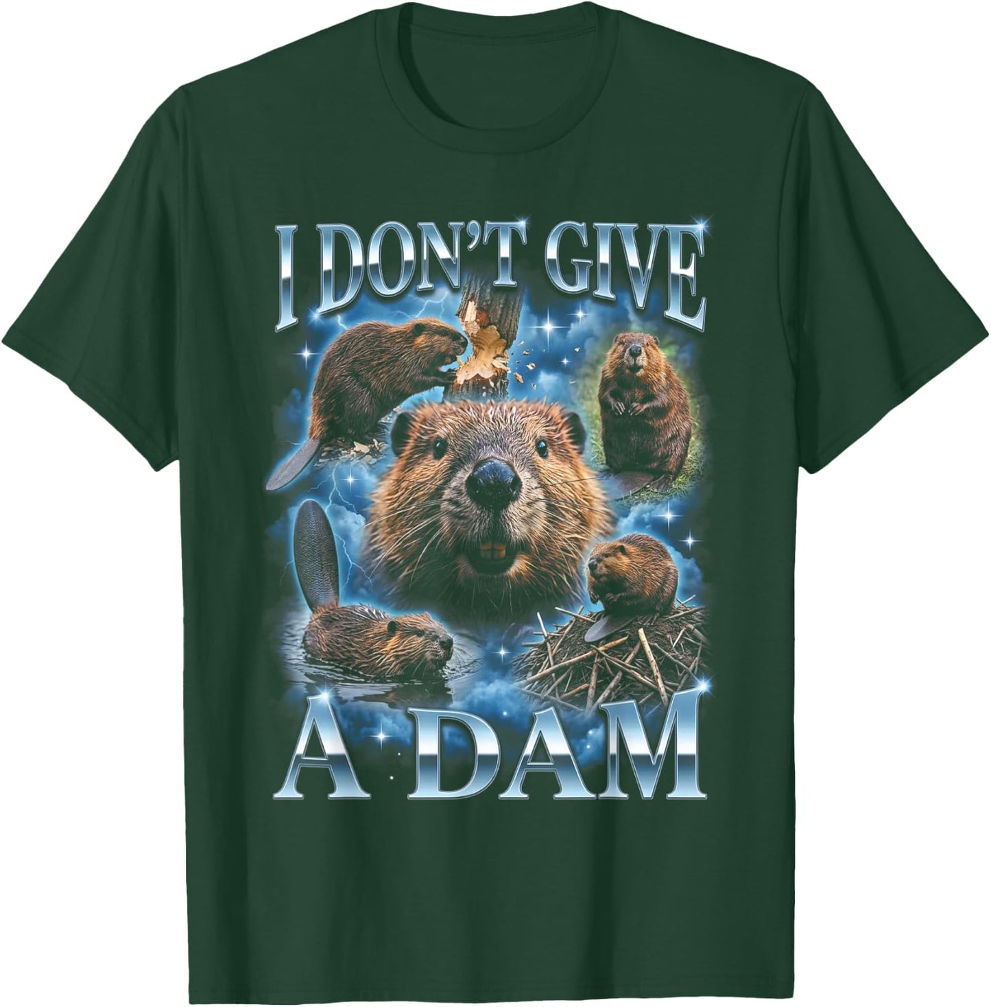 I Don't Give A Dam Funny Beaver T-Shirt - T-Shirt | Forest