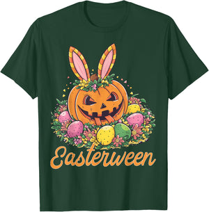 Easterween Pumpkin Bunnies & Spooky Eggs Festive T-Shirt - T-Shirt | Forest