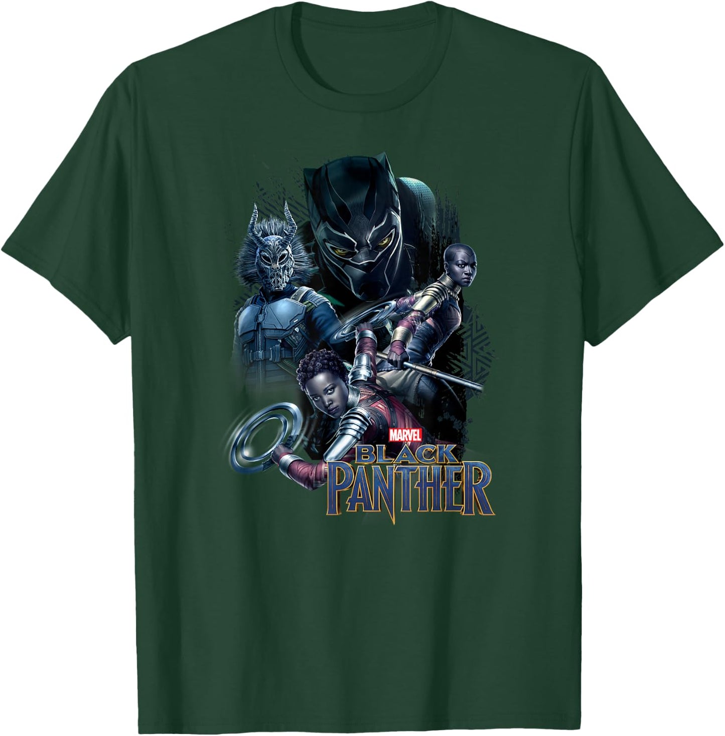 Marvel Black Panther Movie Warrior Poses Graphic T-Shirt - T-Shirt | Forest
