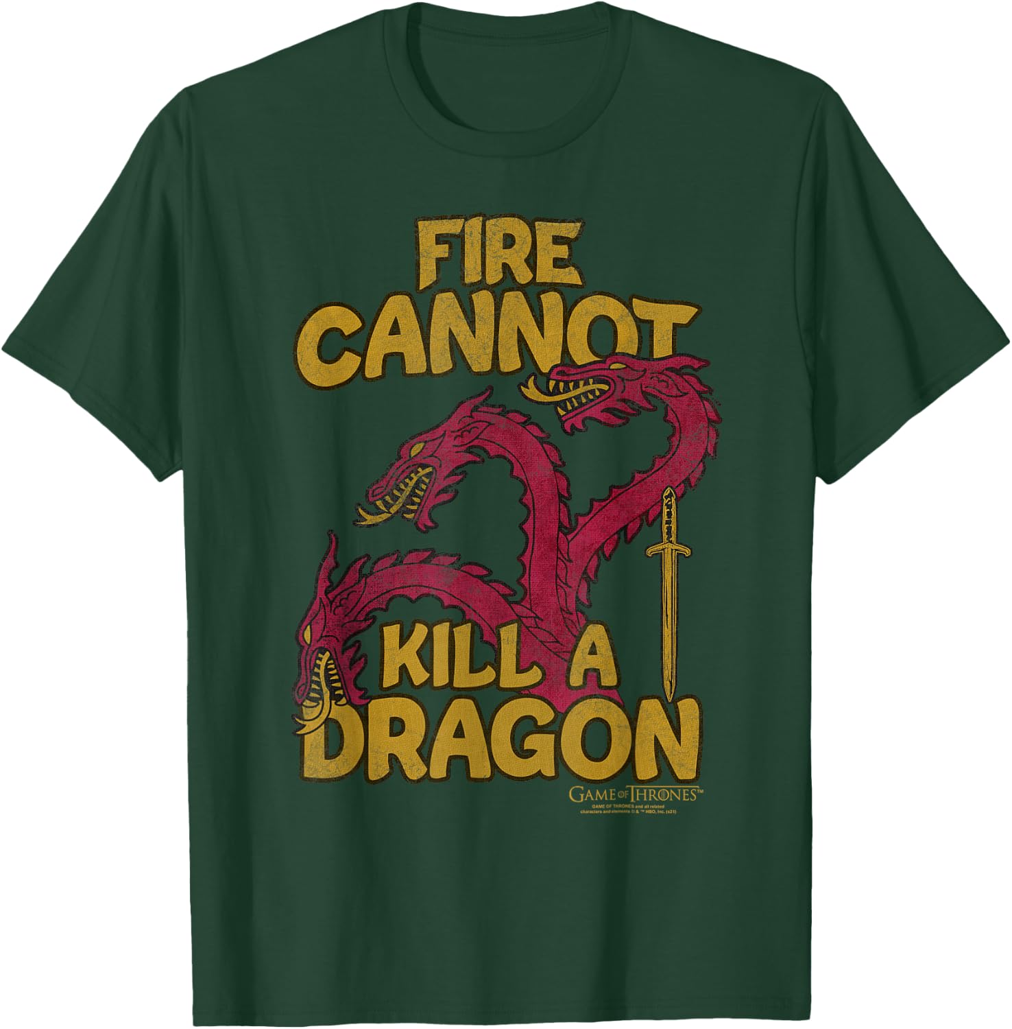 Game of Thrones Fire Cannot Kill Dragons T-Shirt - T-Shirt | Forest