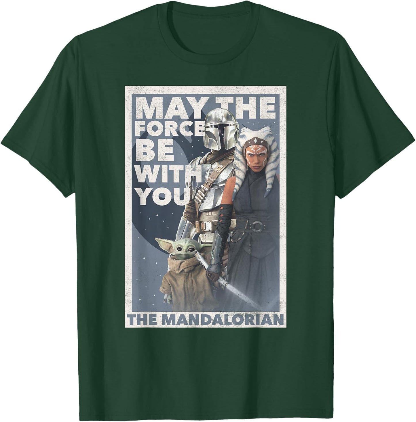 Star Wars: The Mandalorian Ahsoka May The Force Poster R13 T-Shirt - T-Shirt | Forest