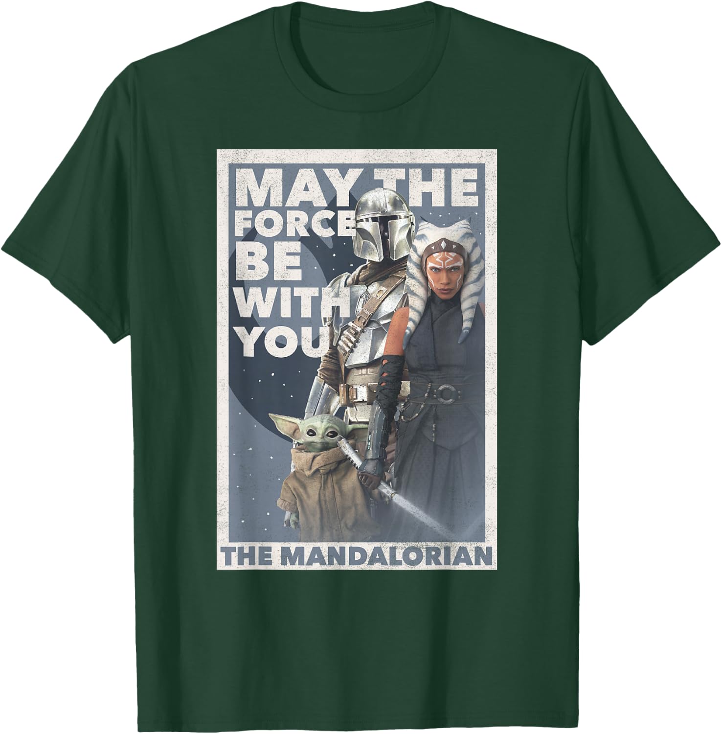 Star Wars: The Mandalorian Ahsoka May The Force Poster R13 T-Shirt - T-Shirt | Forest