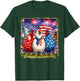 4th of July Patriotic Chickens America Women Girl USA Flag T-Shirt - T-Shirt | Forest