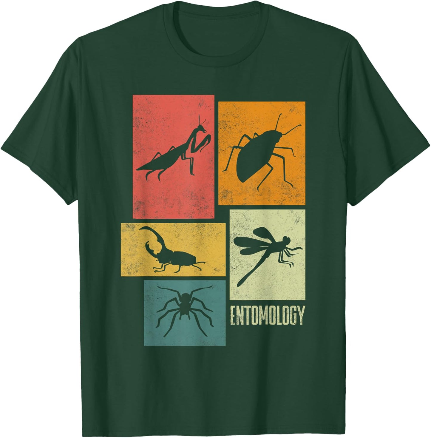 Entomologie Entomologe Insekten Silhouetten T-Shirt - T-Shirt | Forest