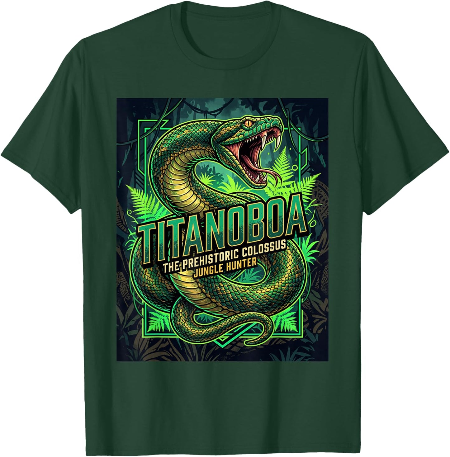 Titanoboa - Extinct Animal Snake History Paleontology T-Shirt - T-Shirt | Forest