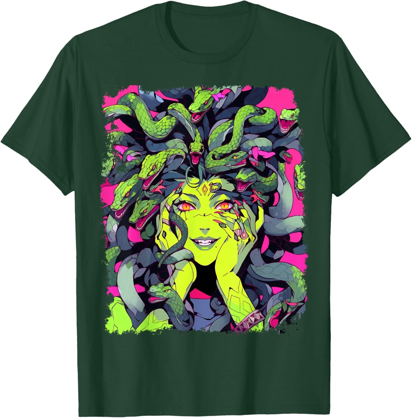 Feminine Greek Mythology Goddess Sexy Medusa Snakes Hair T-Shirt - T-Shirt | Forest