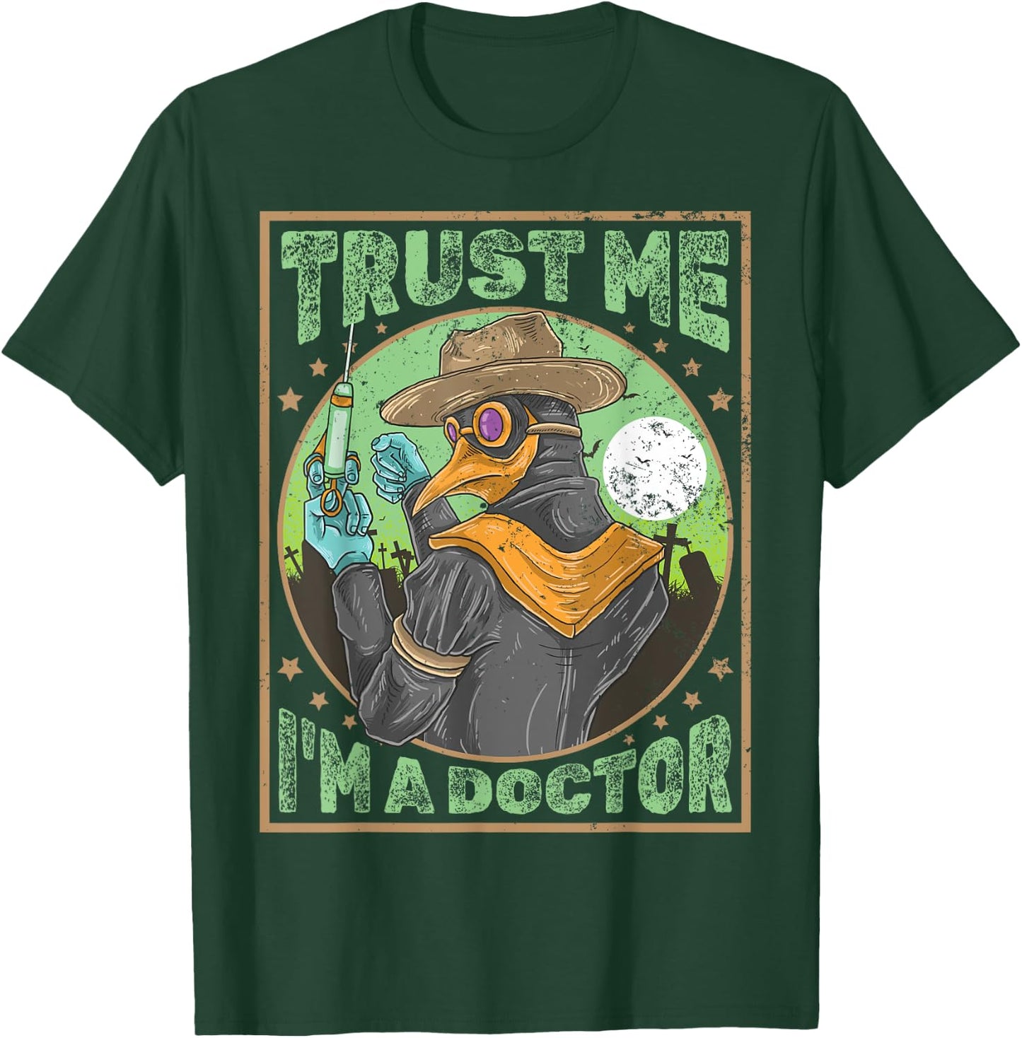Horrorfilm Filmfestival + Halloween Clown Horror Pest Doktor T-Shirt - T-Shirt | Forest