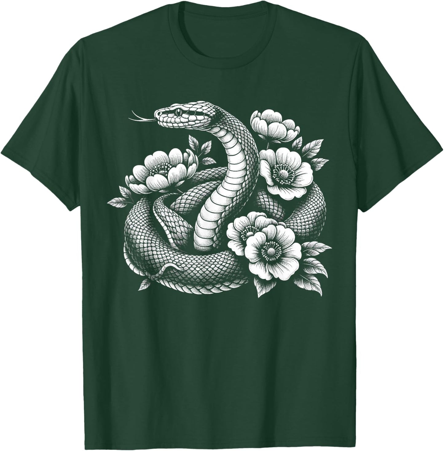 Snake Flowers T-Shirt - T-Shirt | Forest