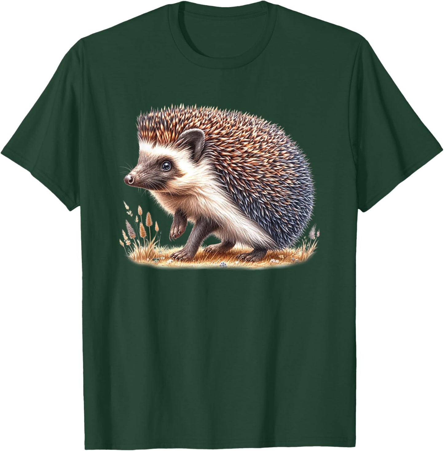 Hedgehog , Black, S T-Shirt - T-Shirt | Forest