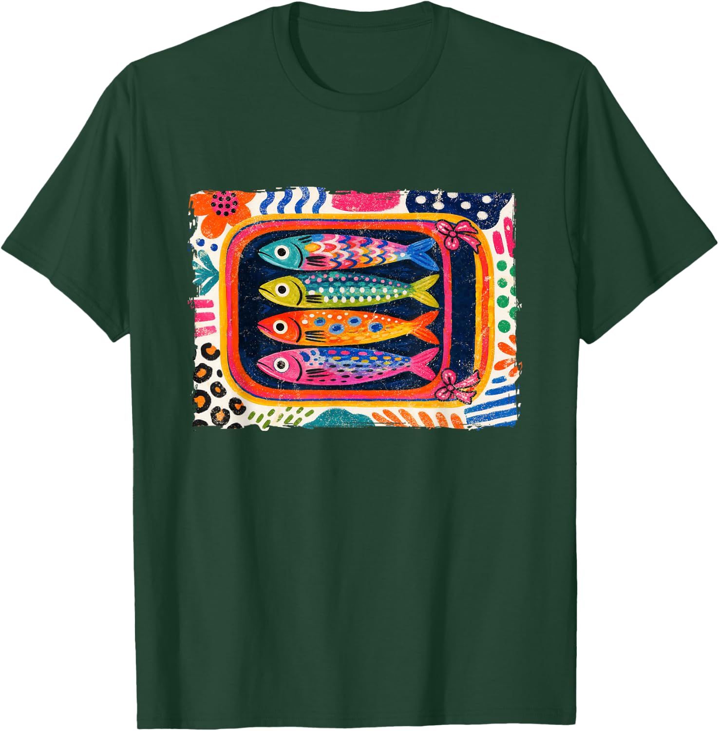 Summer Sardines Tinned Fish Coastal Aesthetic Beach Vacation T-Shirt - T-Shirt | Forest