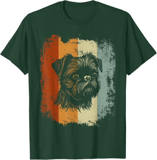Retro Style Brussels Griffon Dog T-Shirt - T-Shirt | Forest