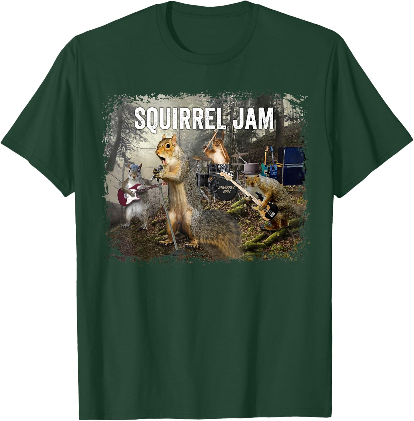 Squirrel Jam - funny squirrel rock group T-Shirt - T-Shirt | Forest