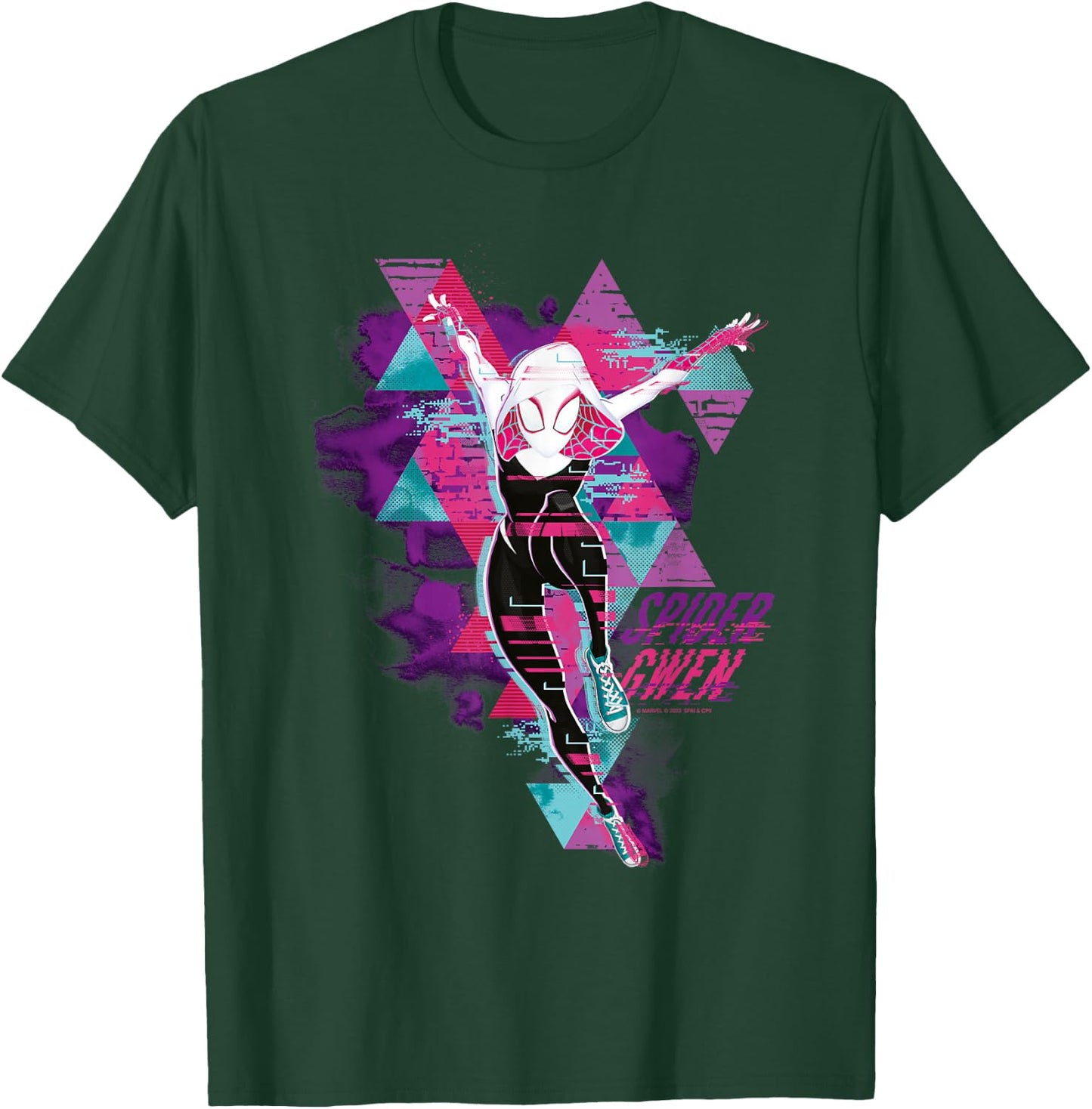 Marvel Spider-Man: Across the Spider-Verse Gwen Glitch , black T-Shirt - T-Shirt | Forest