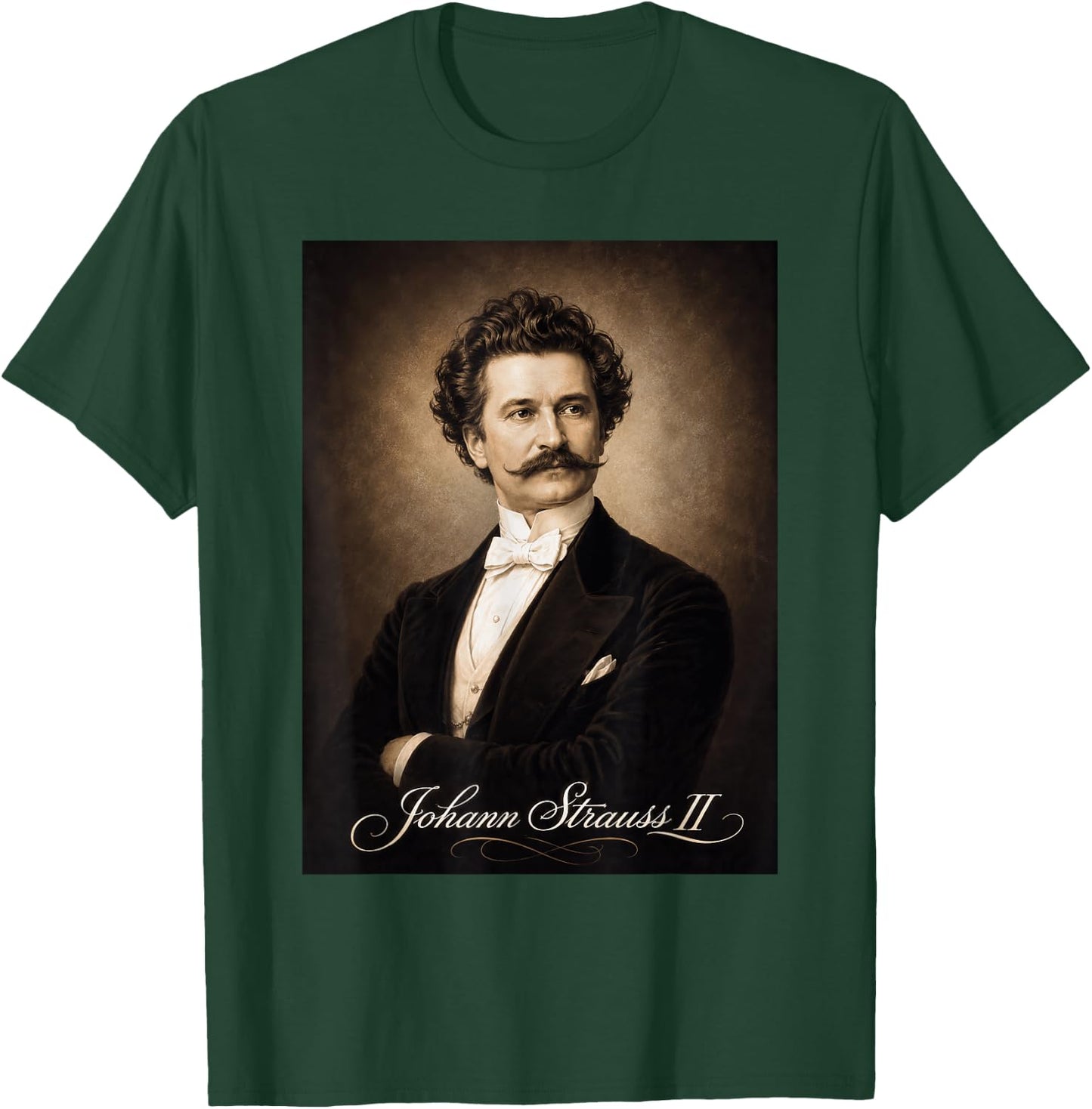Johann Strauss Composser Pianist T-Shirt - T-Shirt | Forest