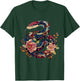 Python Snake Floral Ball Python Tattoo Flowers Snake Lover T-Shirt - T-Shirt | Forest