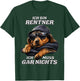 with German Text "Ich bin Rentner ich muss gar nicht" [German Language, black T-Shirt - T-Shirt | Forest