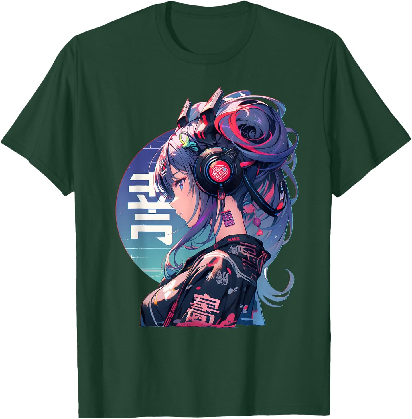 Manga Anime Aesthetic Cyberpunk Techwear Harajuku T-Shirt - T-Shirt | Forest