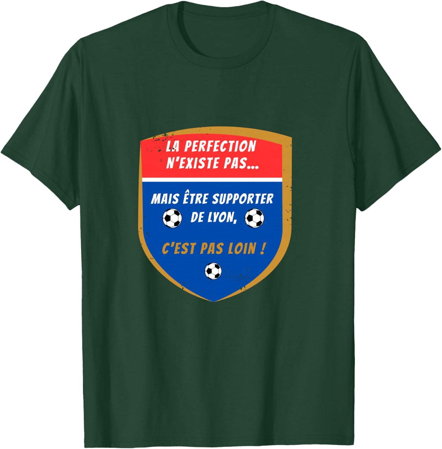 Lyon Football Supporter Gift, Black, S T-Shirt - T-Shirt | Forest