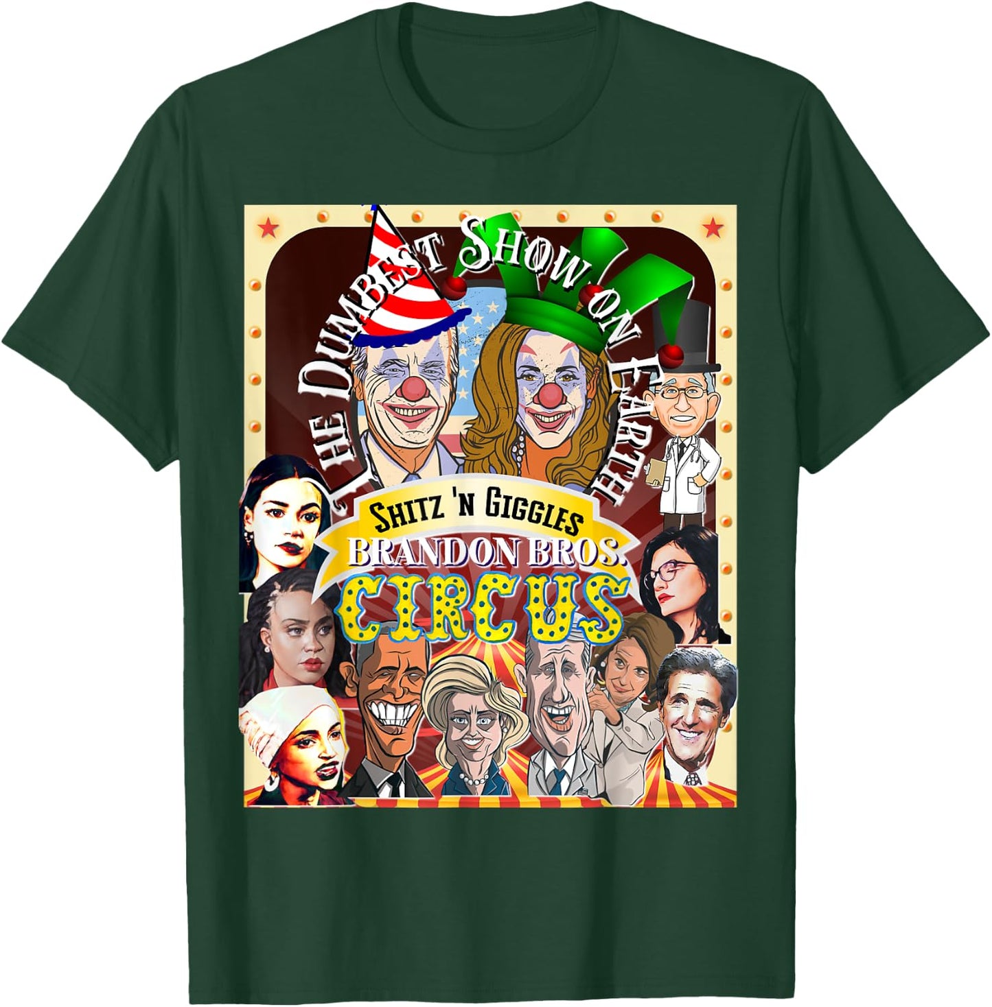 Biden Halloween Circus Dumbest Obama Funny Trump Halloween T-Shirt - T-Shirt | Forest