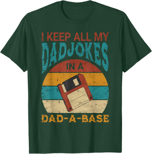 Dad jokes I keep all my dad jokes in A Database Vintage T-Shirt - T-Shirt | Forest