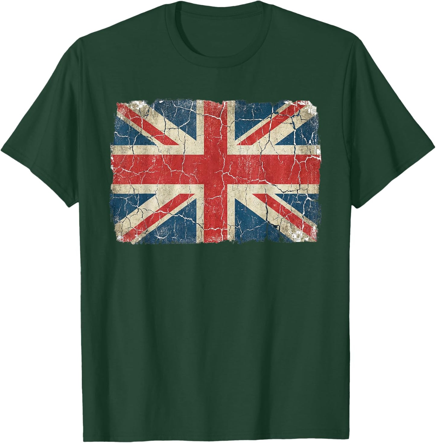 United Kingdom Union Jack Vintage Flag Souvenir T-Shirt - T-Shirt | Forest