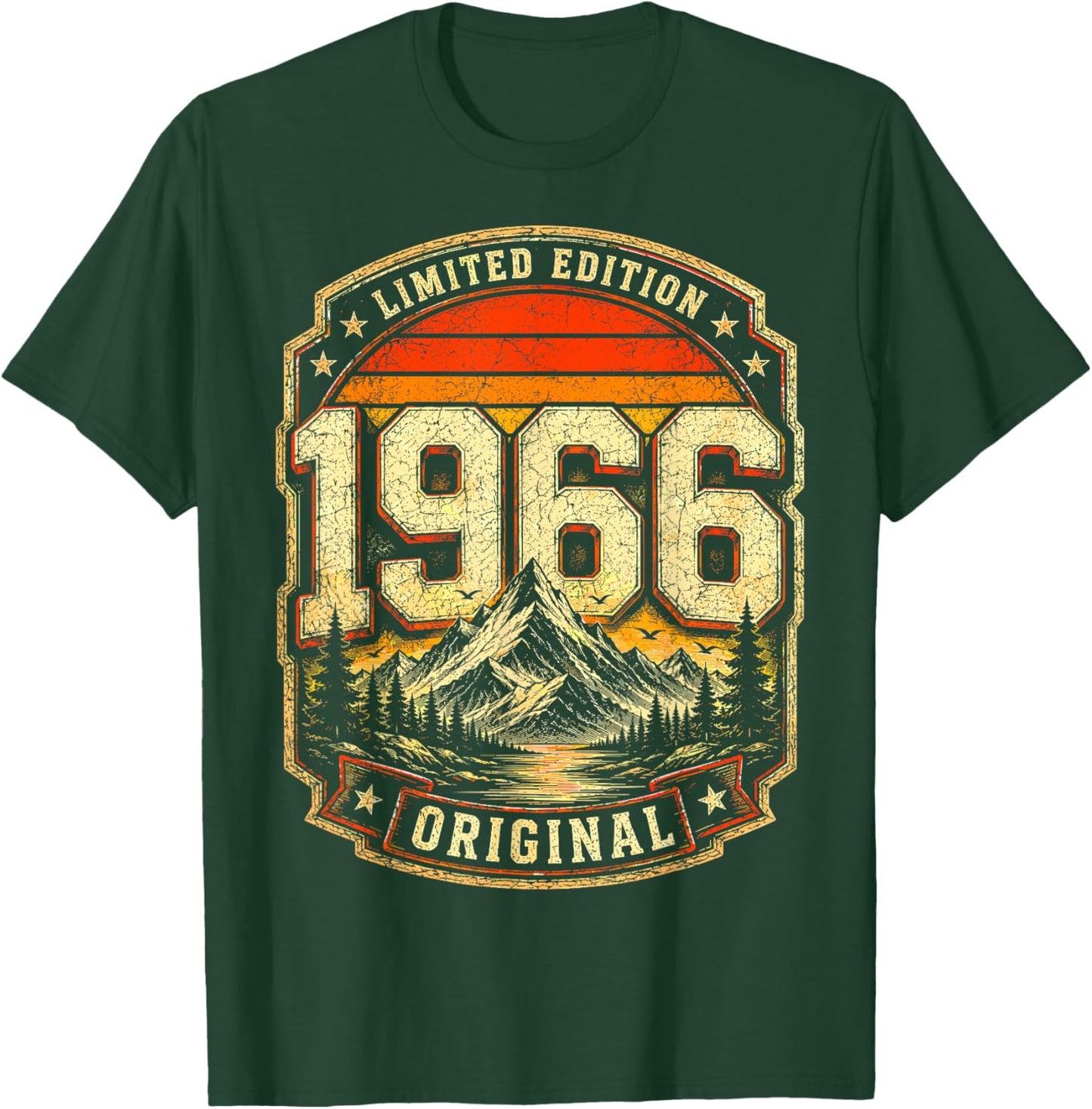 60e Anniversaire Homme Femme 60 Ans 1966 décoration Cadeau Amusant T-Shirt - T-Shirt | Forest
