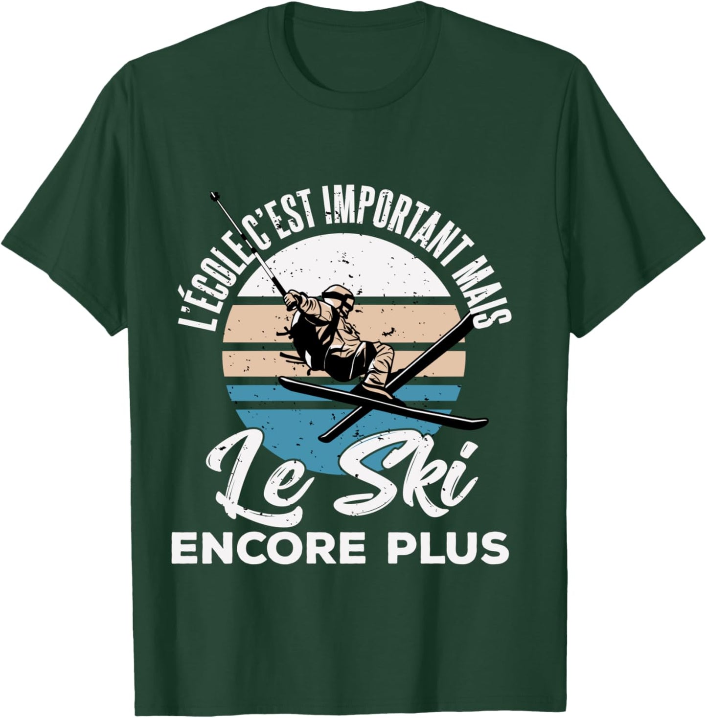 Skier Humour Gift Personalized Skiing Skier T-Shirt - T-Shirt | Forest