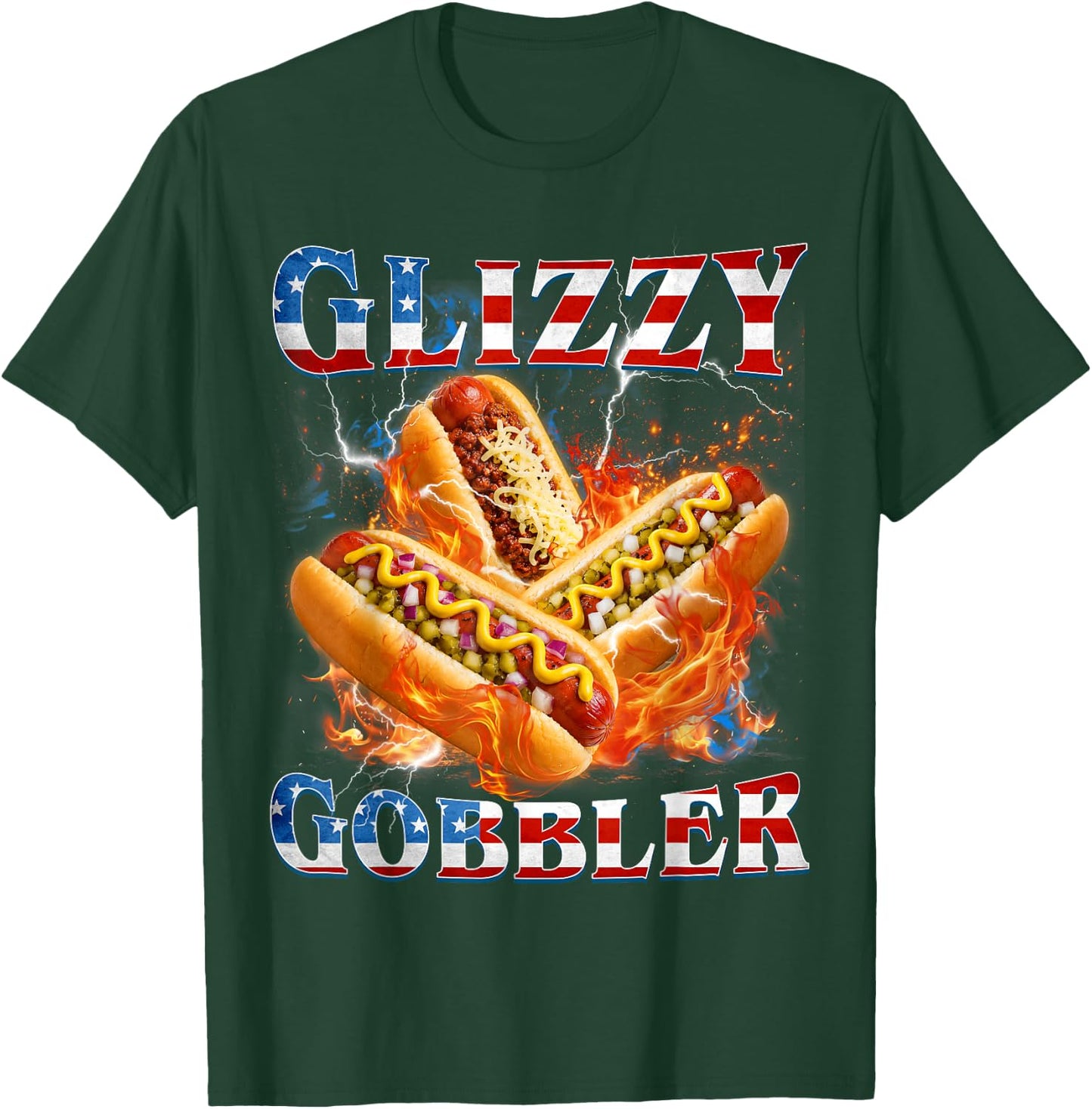 Funny Glizzy Gobbler Meme Hilarious Hotdog Glizzy Lovers T-Shirt - T-Shirt | Forest
