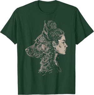 German Shepherd Mom Dog Art Lover Mother's Day T-Shirt - T-Shirt | Forest